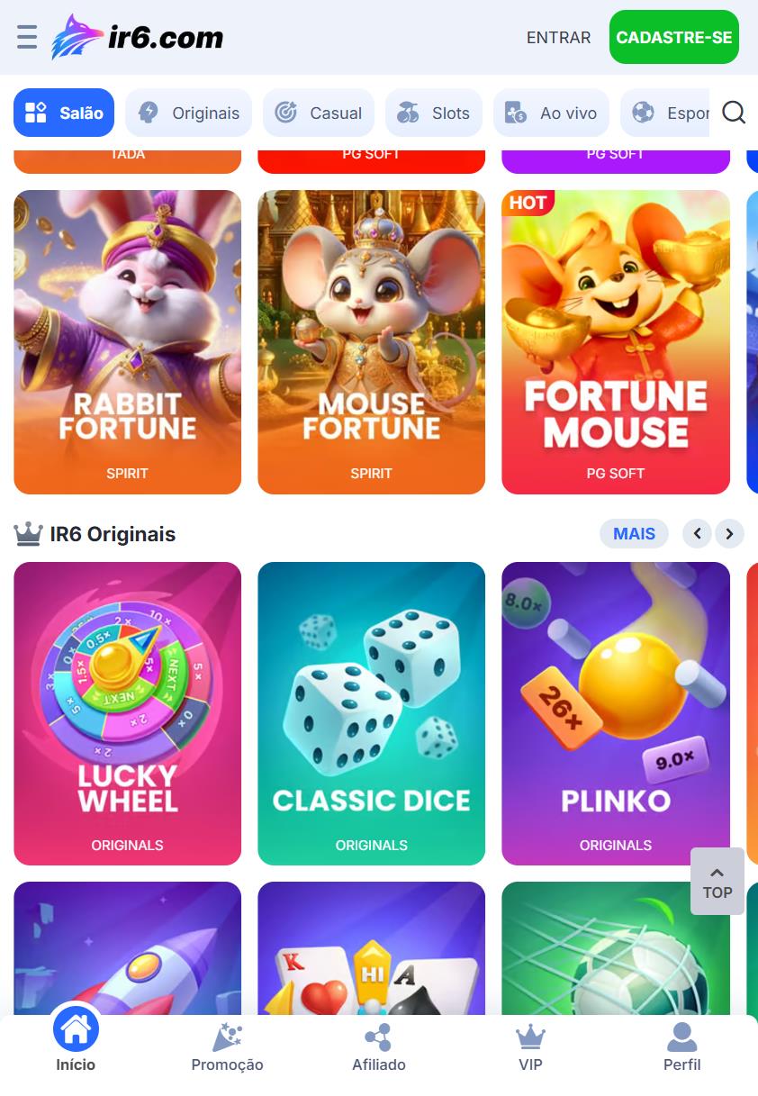 Variedade de Jogos Online Oferecidos
